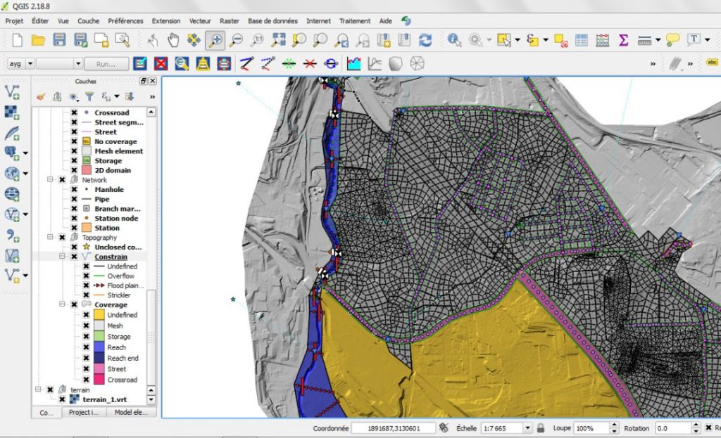 Hydra intégré à l'interface QGIS